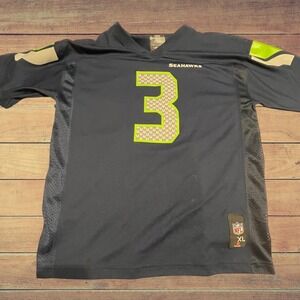 NFL Team Apparel Seattle Seahawks Russell Wilson 3 Youth XL Jersey Navy Blue
